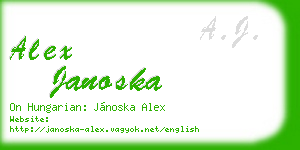 alex janoska business card