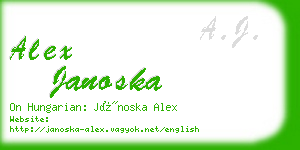 alex janoska business card